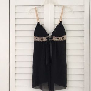 Black & Pink Lingerie Top